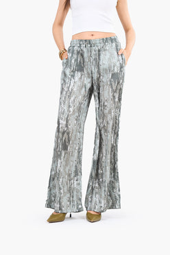 Printed Wide-Leg Pants