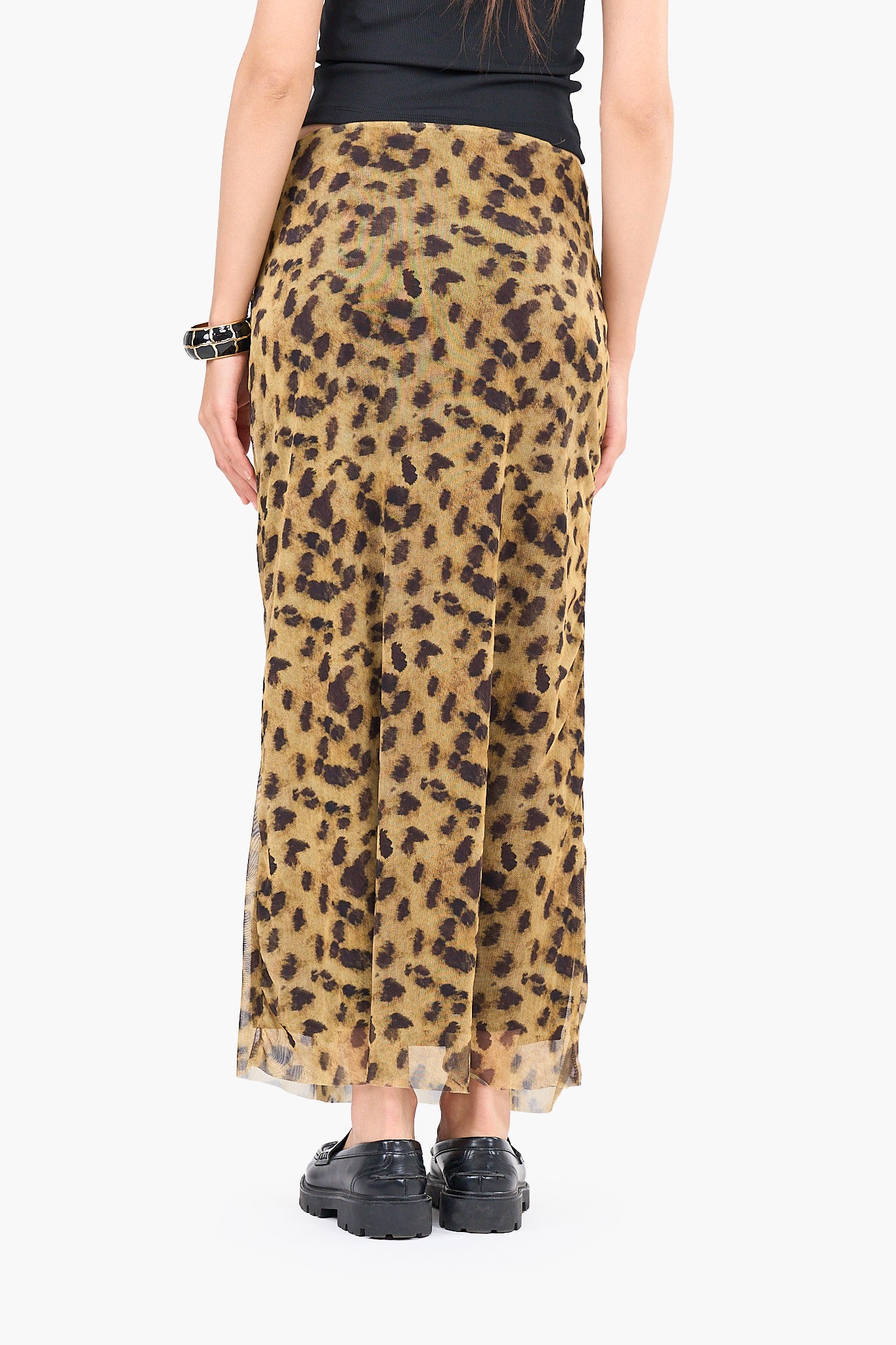 Leopard Print Midi Skirt