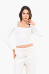 Square Neck Cropped Top