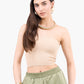 Strapless Cropped Ribbed Top