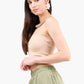 Strapless Cropped Ribbed Top