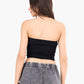 Strapless Cropped Ribbed Top