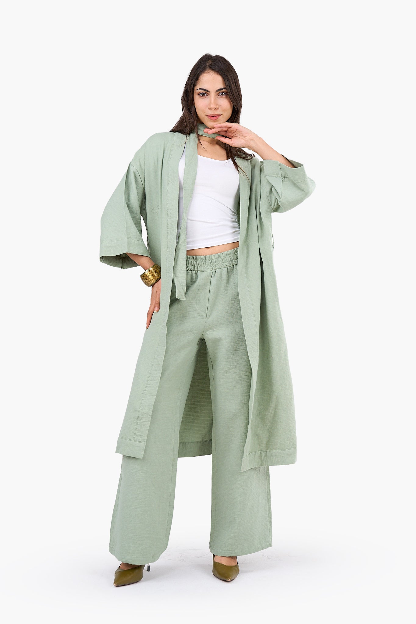 Timeless Midi-Length Kimono