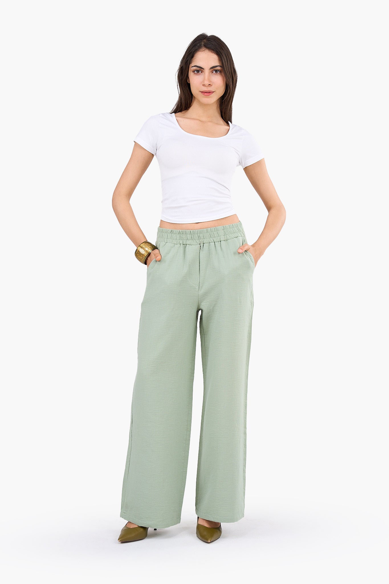 Chic Wide-Leg Tencel Pants