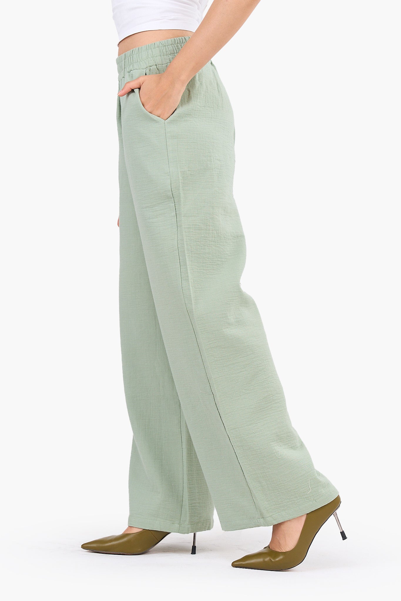 Chic Wide-Leg Tencel Pants