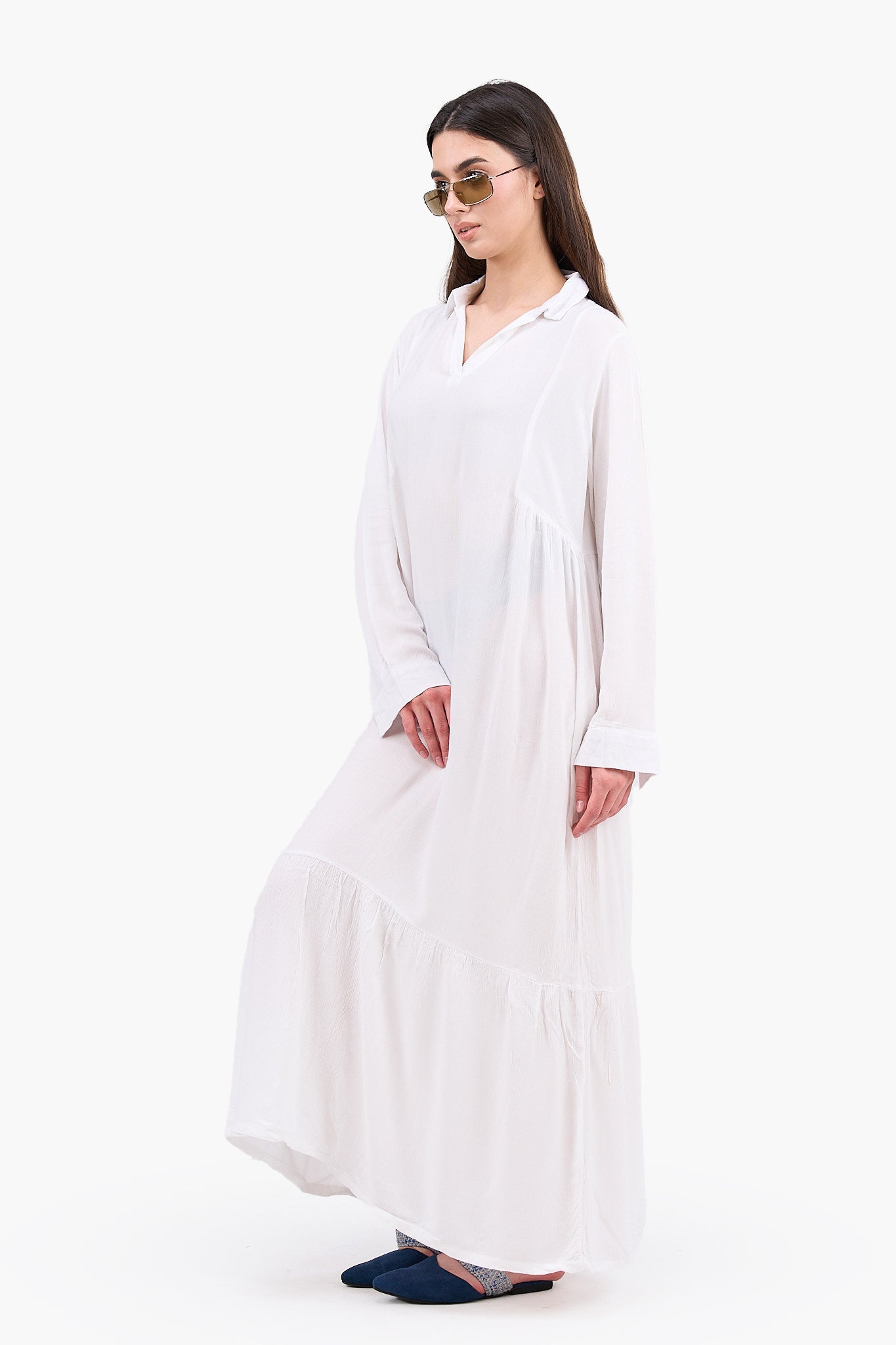 Buttoned Cuffs Dress