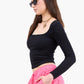 Square Neck Cropped Top