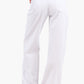 Folded Hem White Jeans
