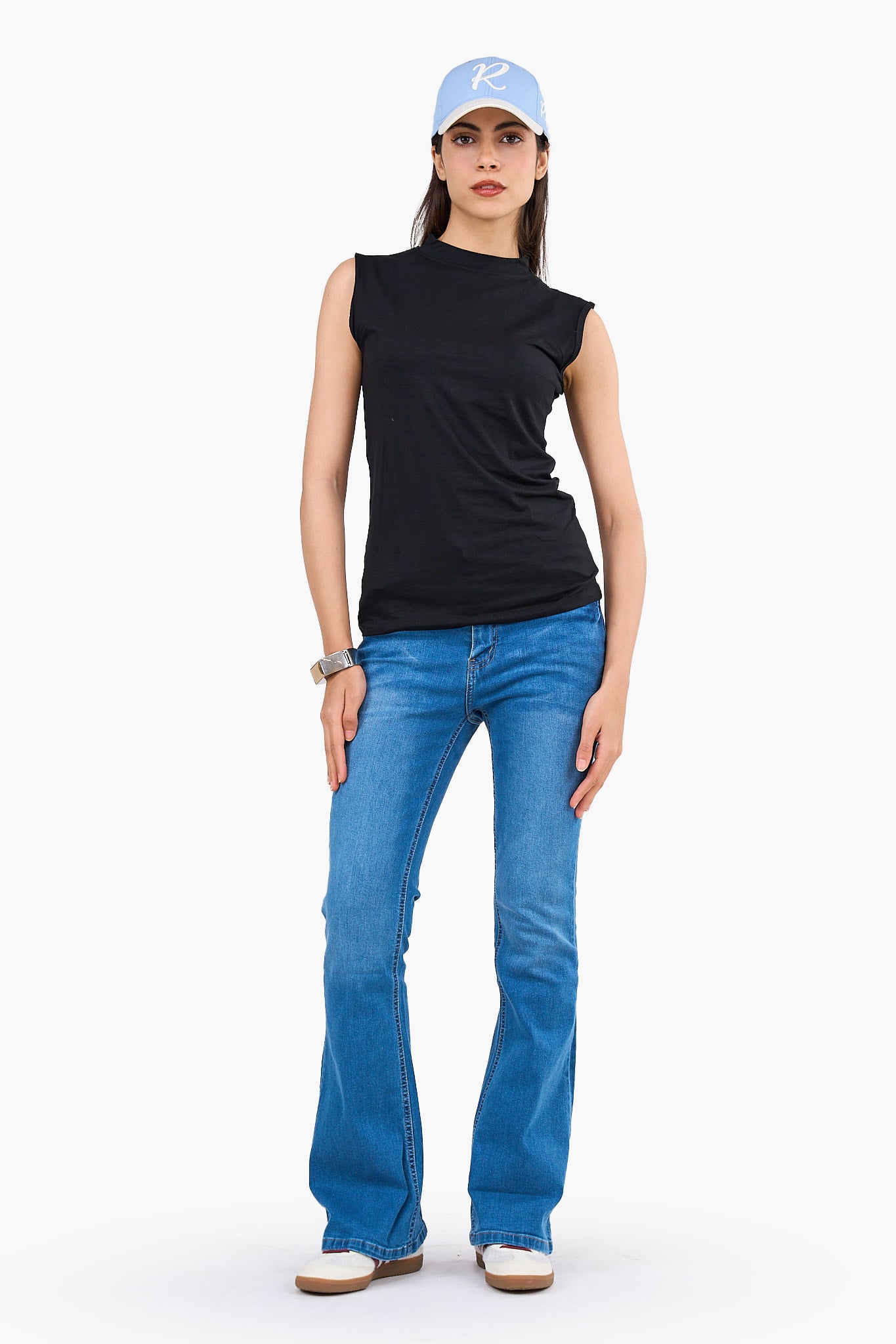 High Waist Flare Cut Jeans