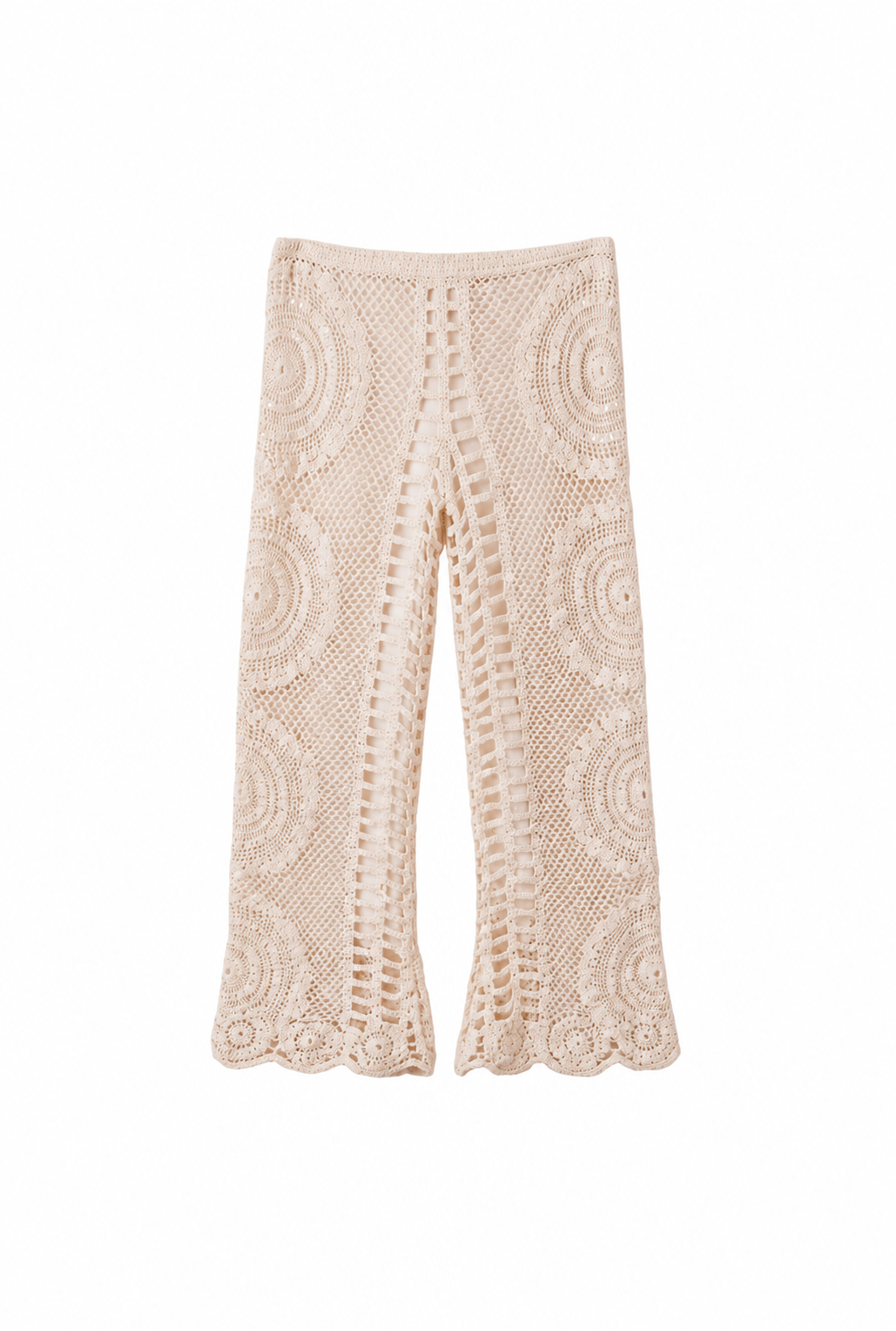Embroidered Crochet Beach Pants