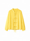 Tie Front Poplin Blouse