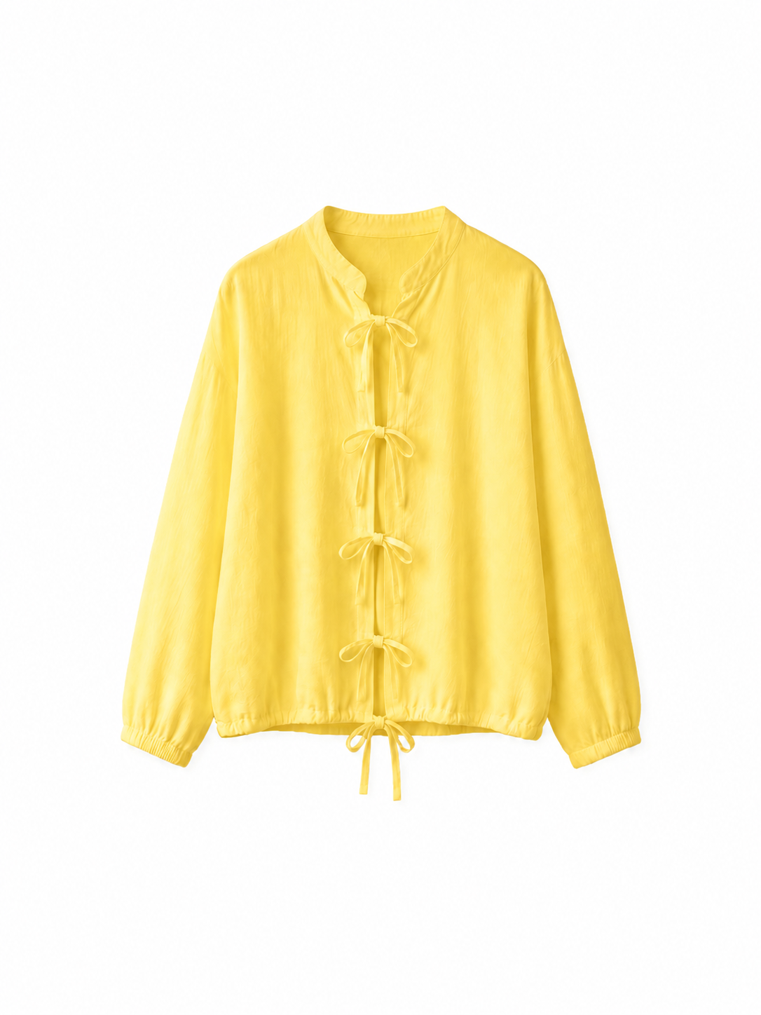 Tie Front Poplin Blouse