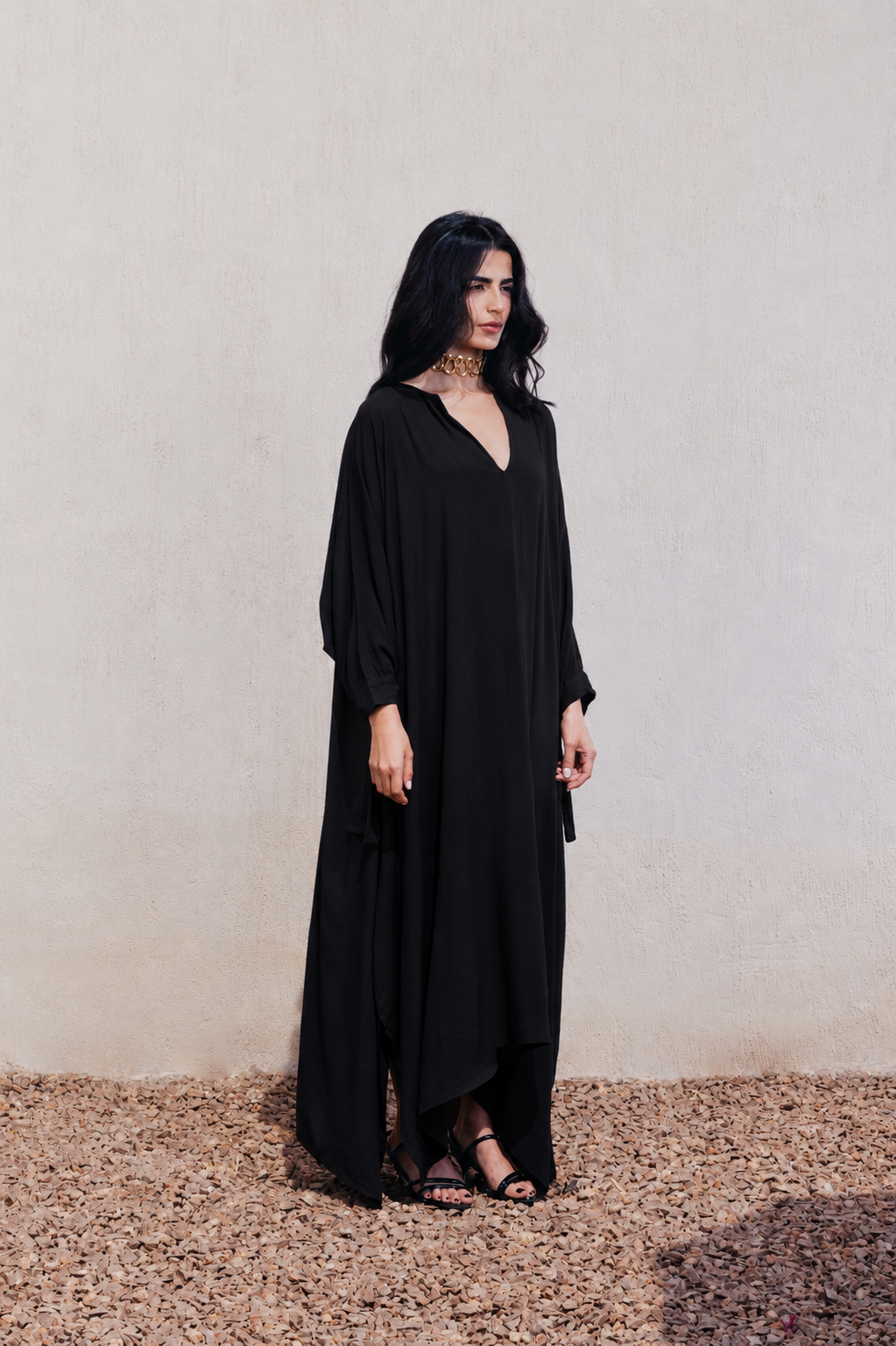 Oversized Side Slit Dress