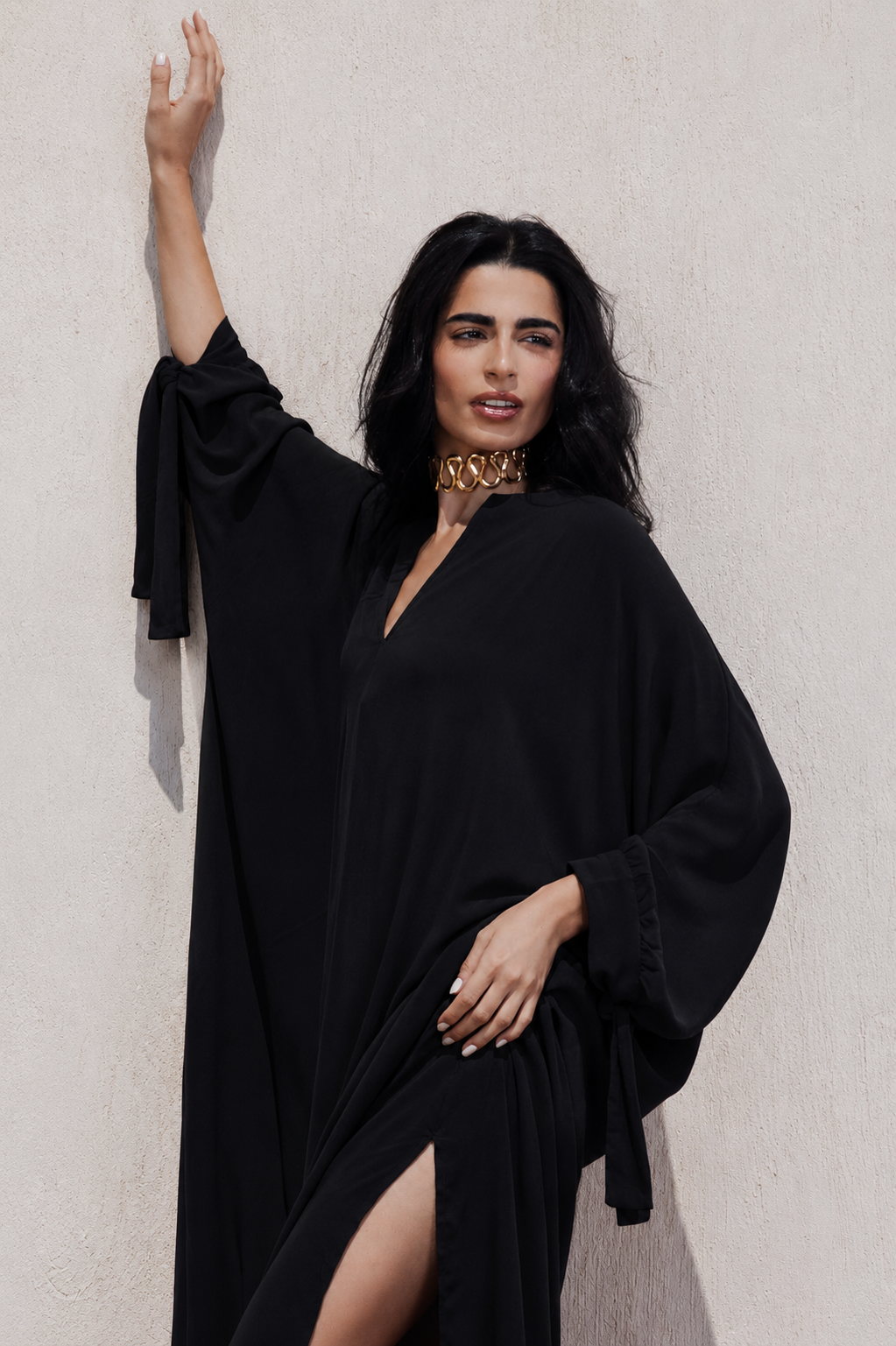 Oversized Side Slit Dress