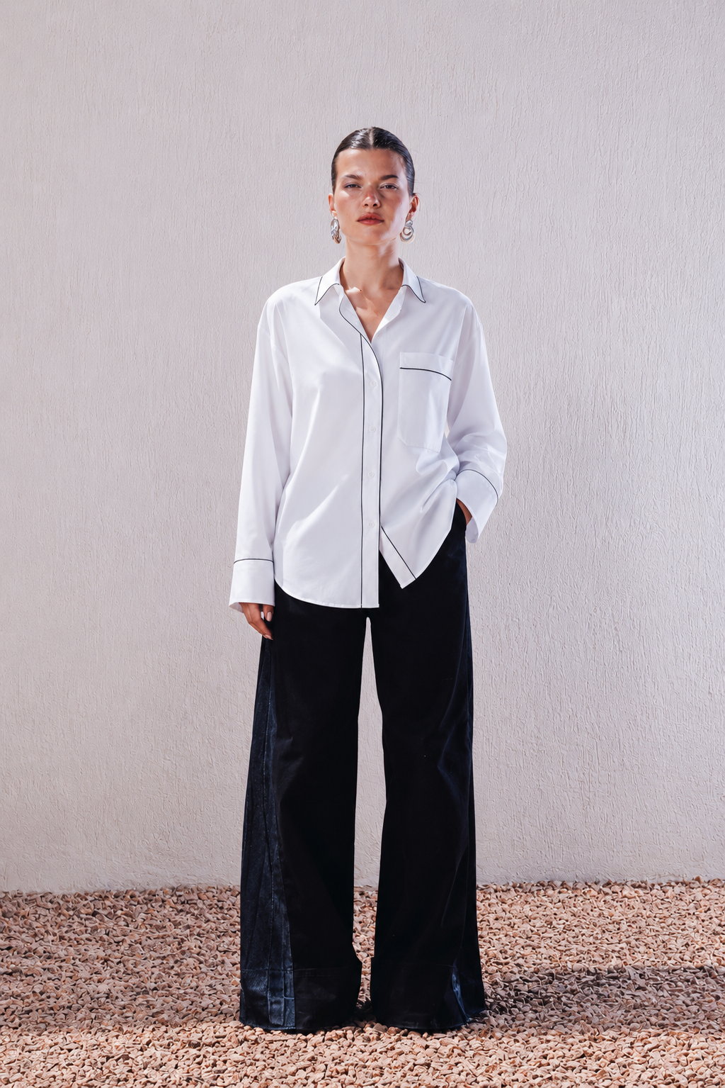 Piped Relaxed Shirt