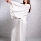 Draped Voile Poncho