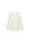 Drawstring Sleeve Blouse