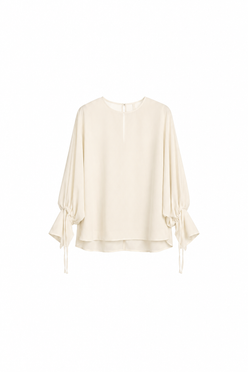 Drawstring Sleeve Blouse