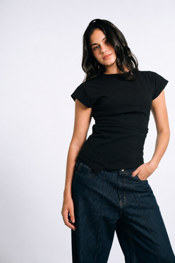 Draped Shoulder Top