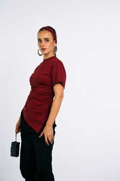 Asymmetric Mockneck Top