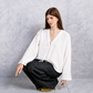 Tie-Front Fluid Blouse