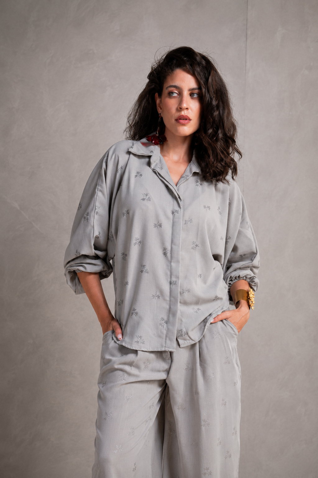 Embroidered Relaxed Shirt