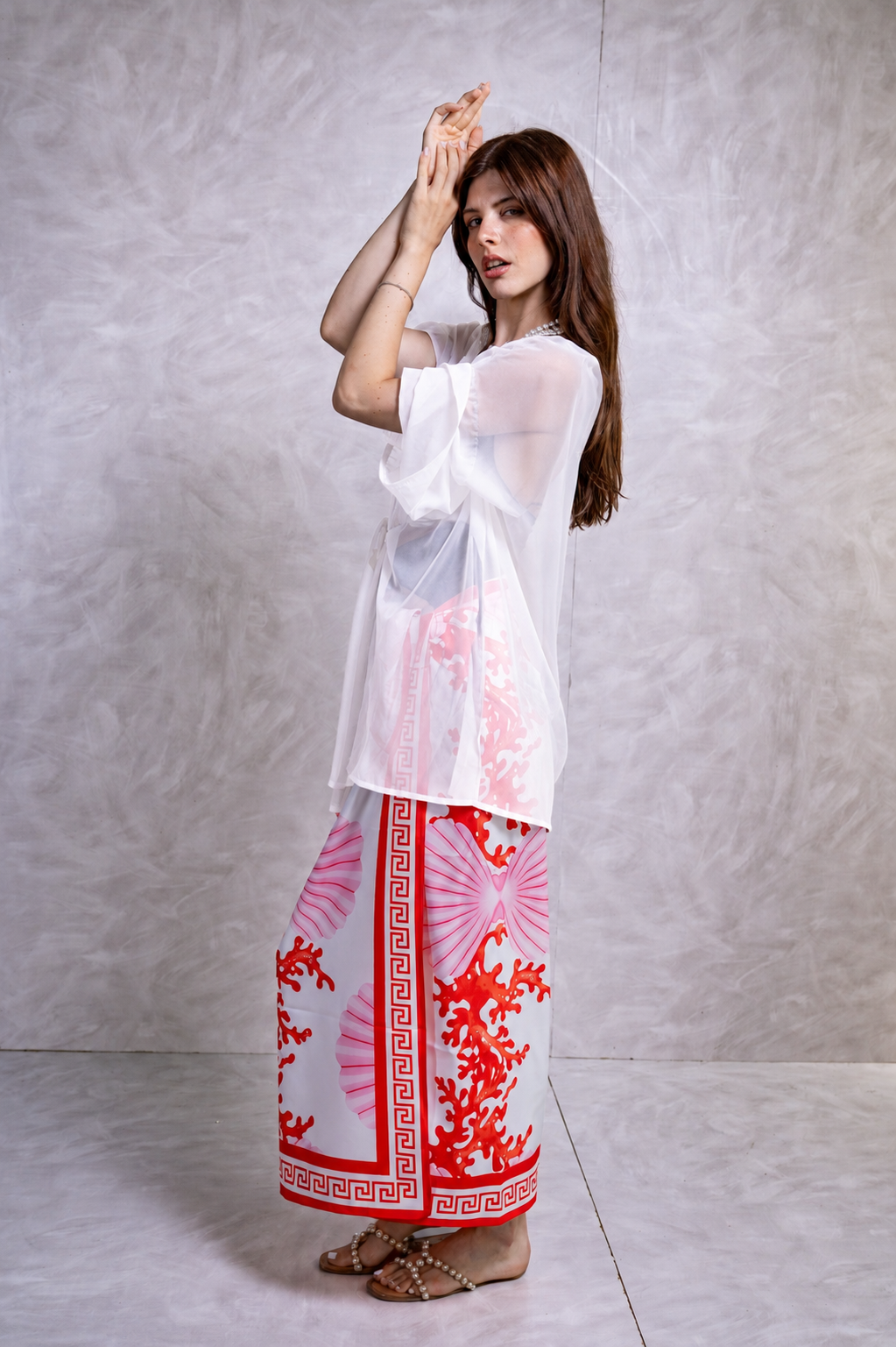 Draped Cover-up