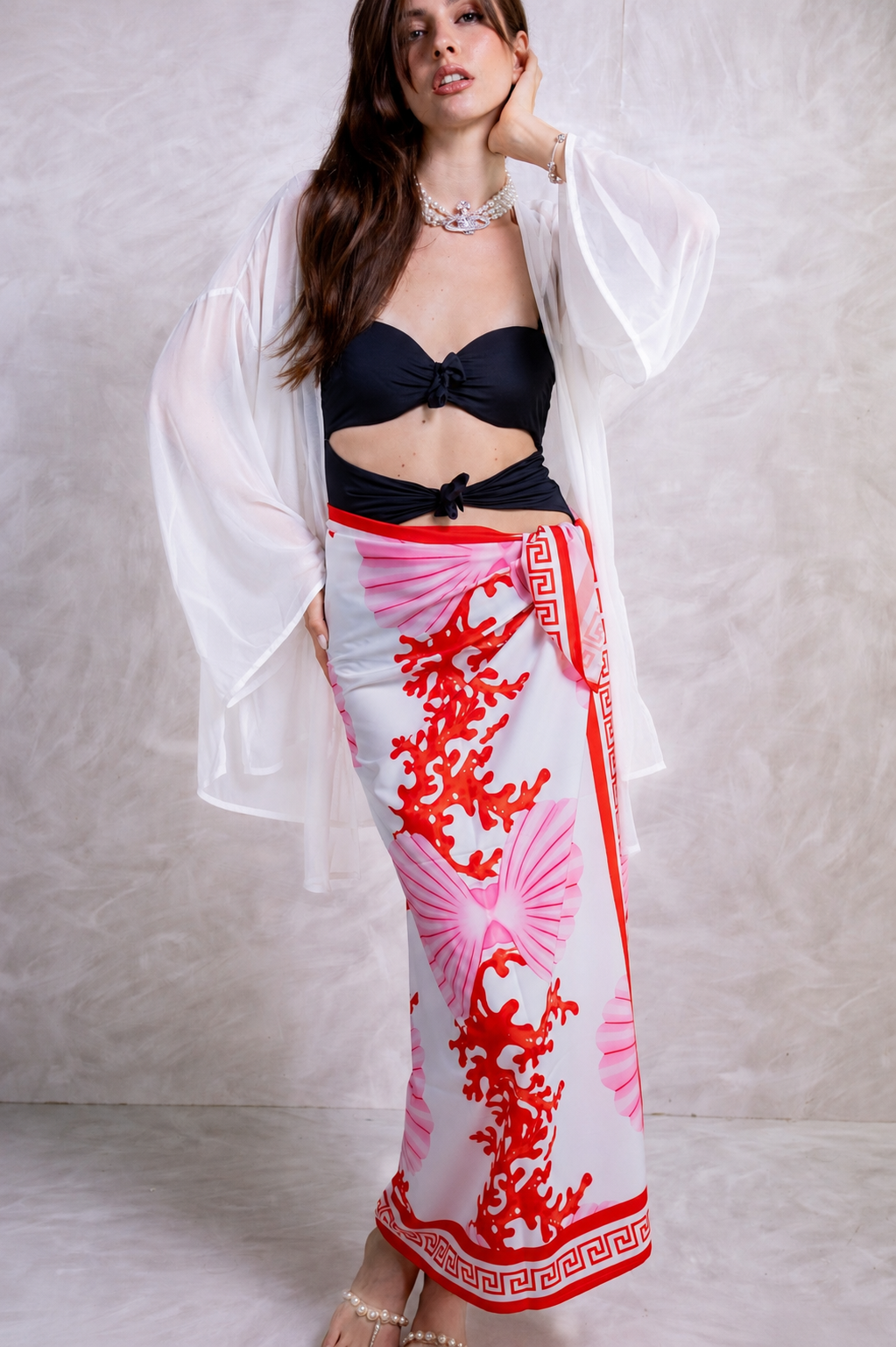 Draped Cover-up