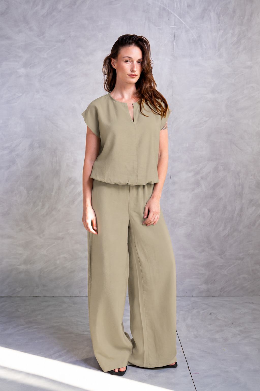 Cropped Lounge Blouse