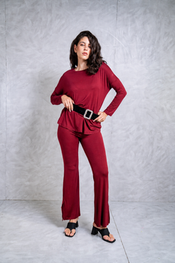 Regular Elastic Waist Pants