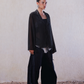 Tie-Front Fluid Blouse