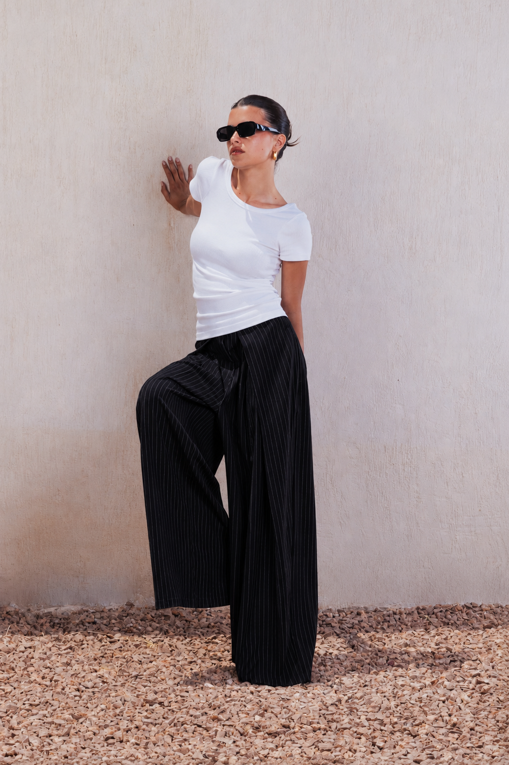 Tailored Wide-Leg Pants