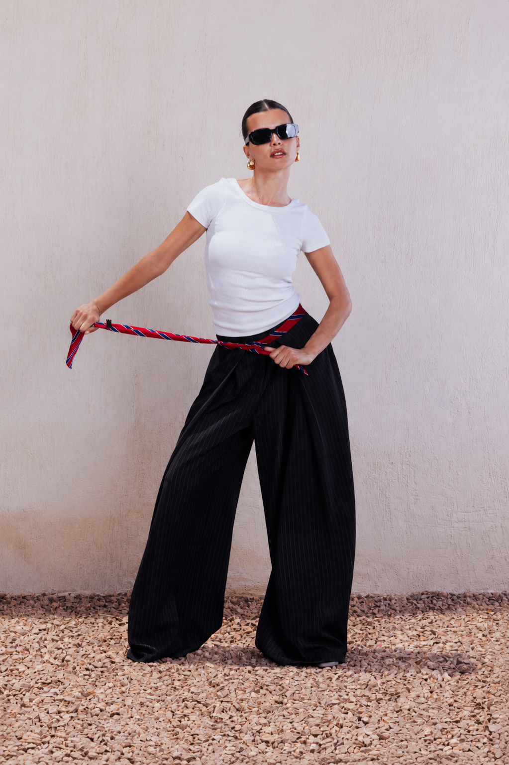 Tailored Wide-Leg Pants