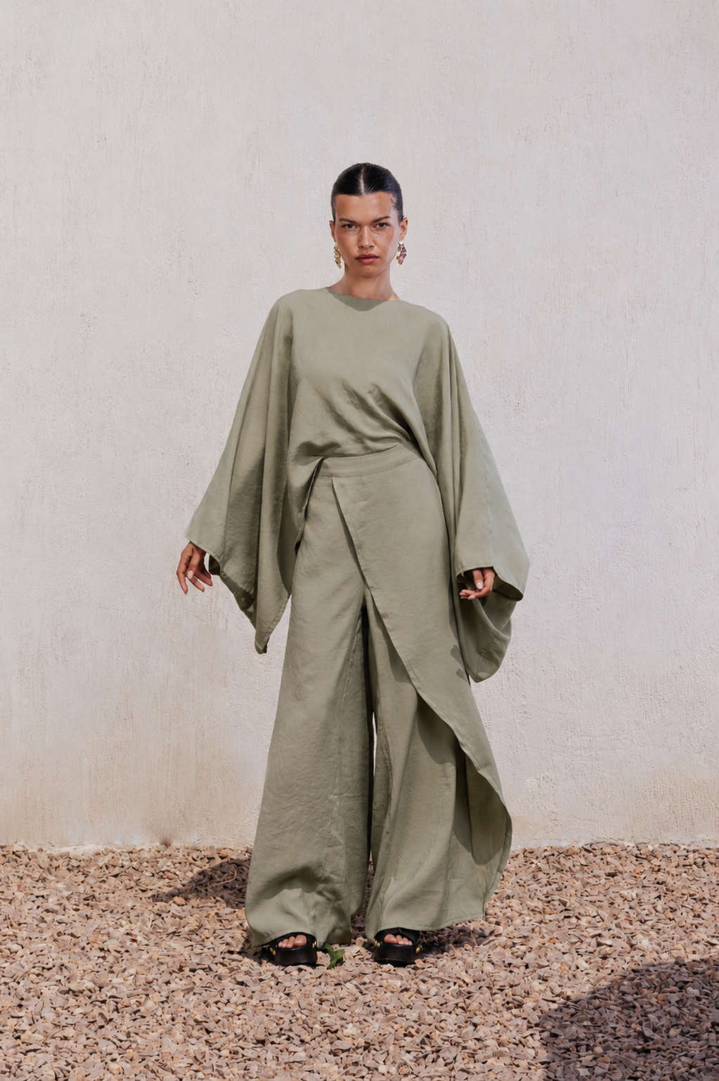 High-Rise Crossover Pants