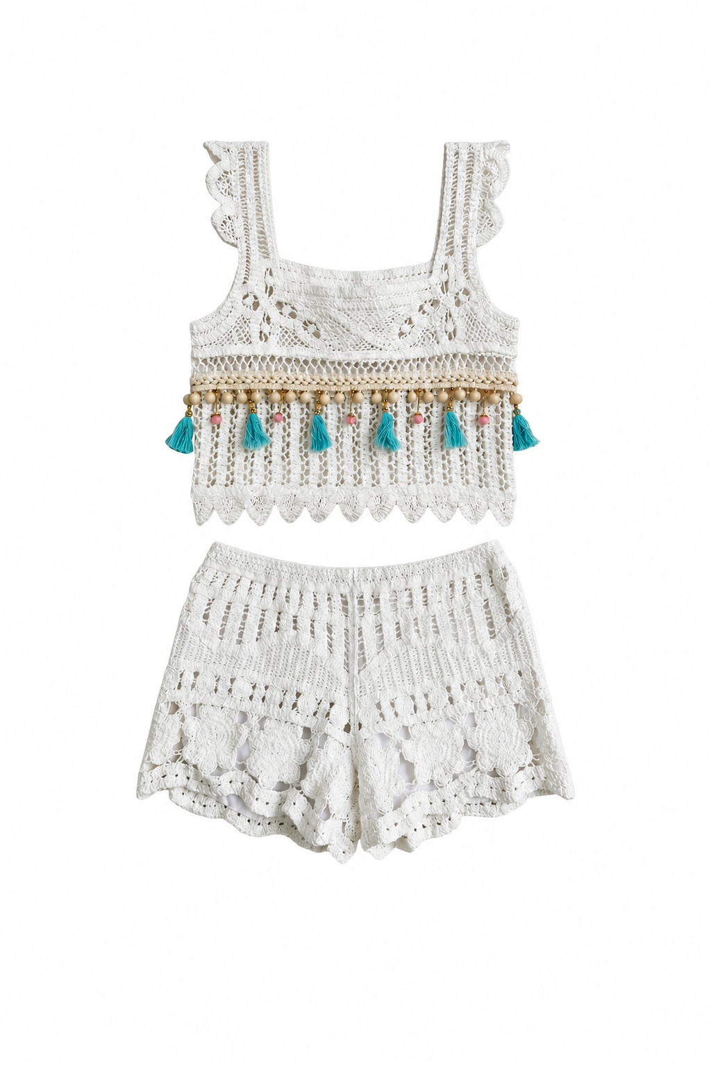 Crochet Tassel Beach Set