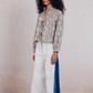 Tie-Front Embroidered Blouse