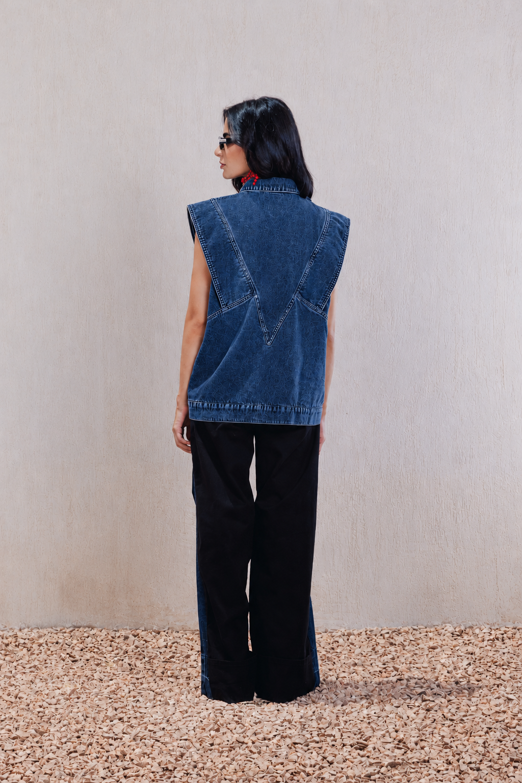 Washed Denim Vest