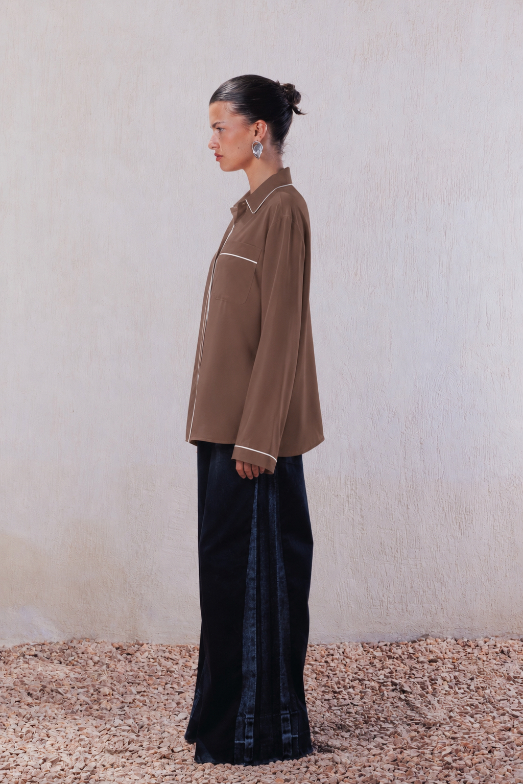 Piped Relaxed Shirt
