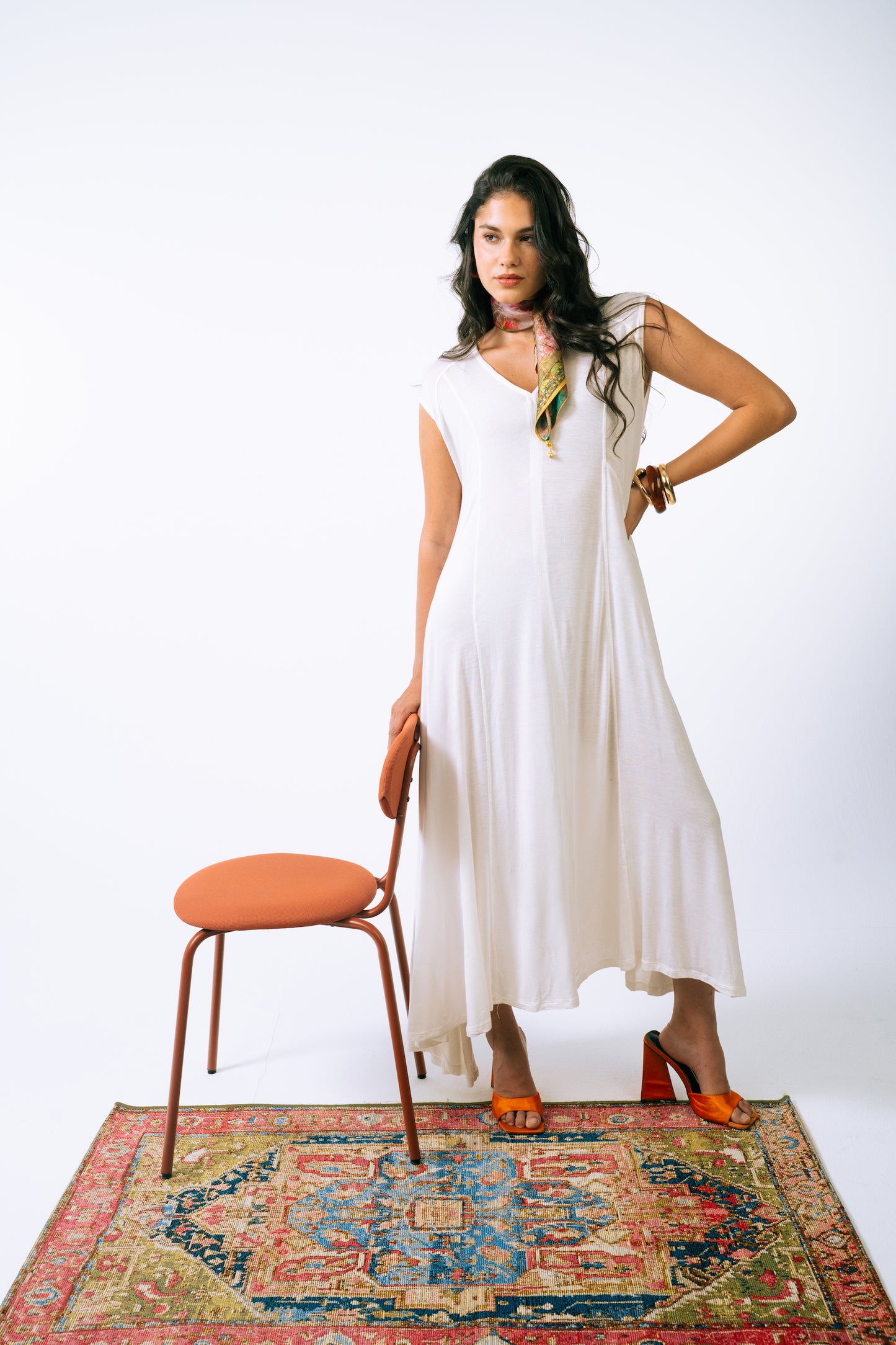 Flowing V-Neck Dress