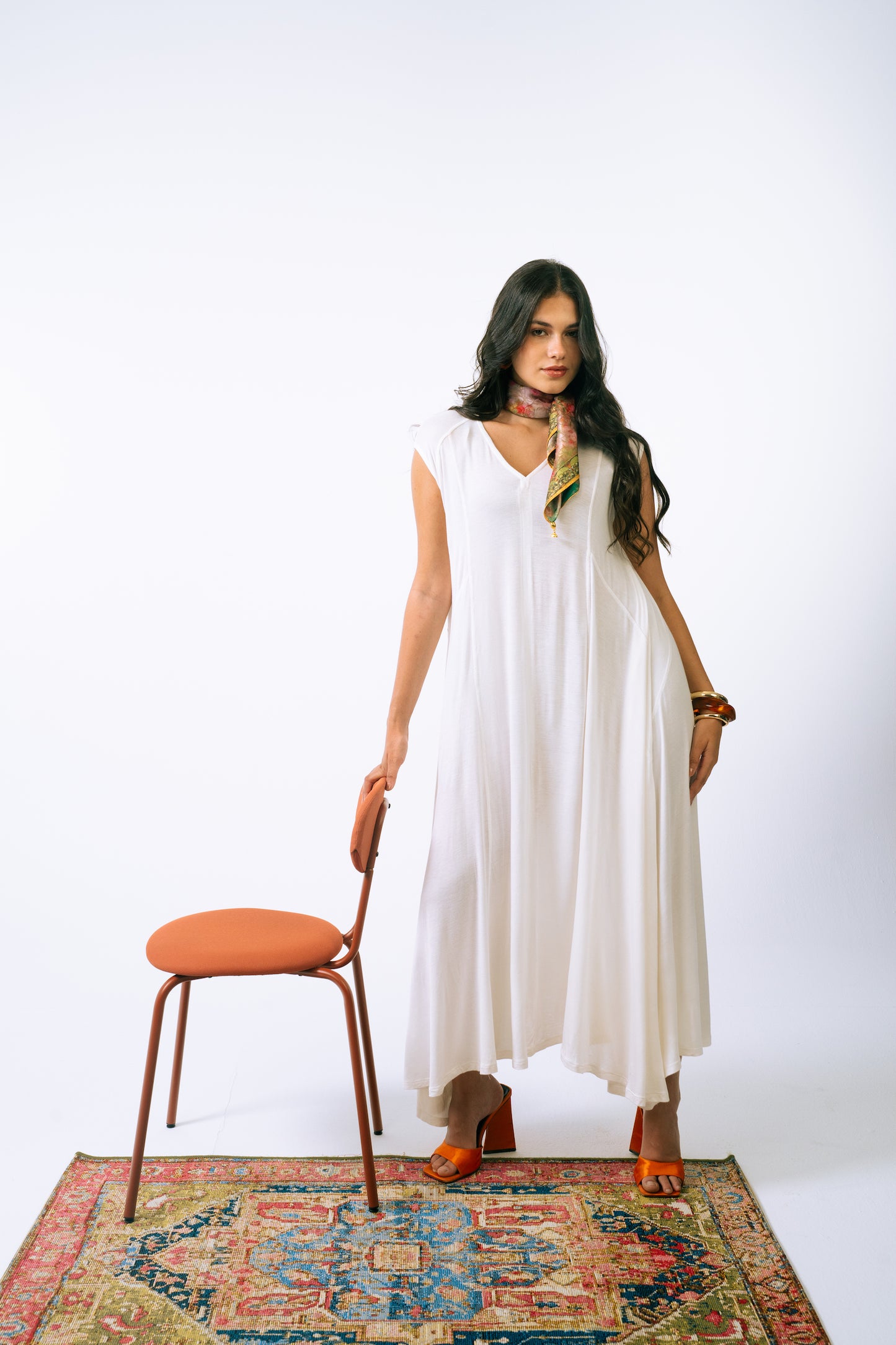 Flowing V-Neck Dress