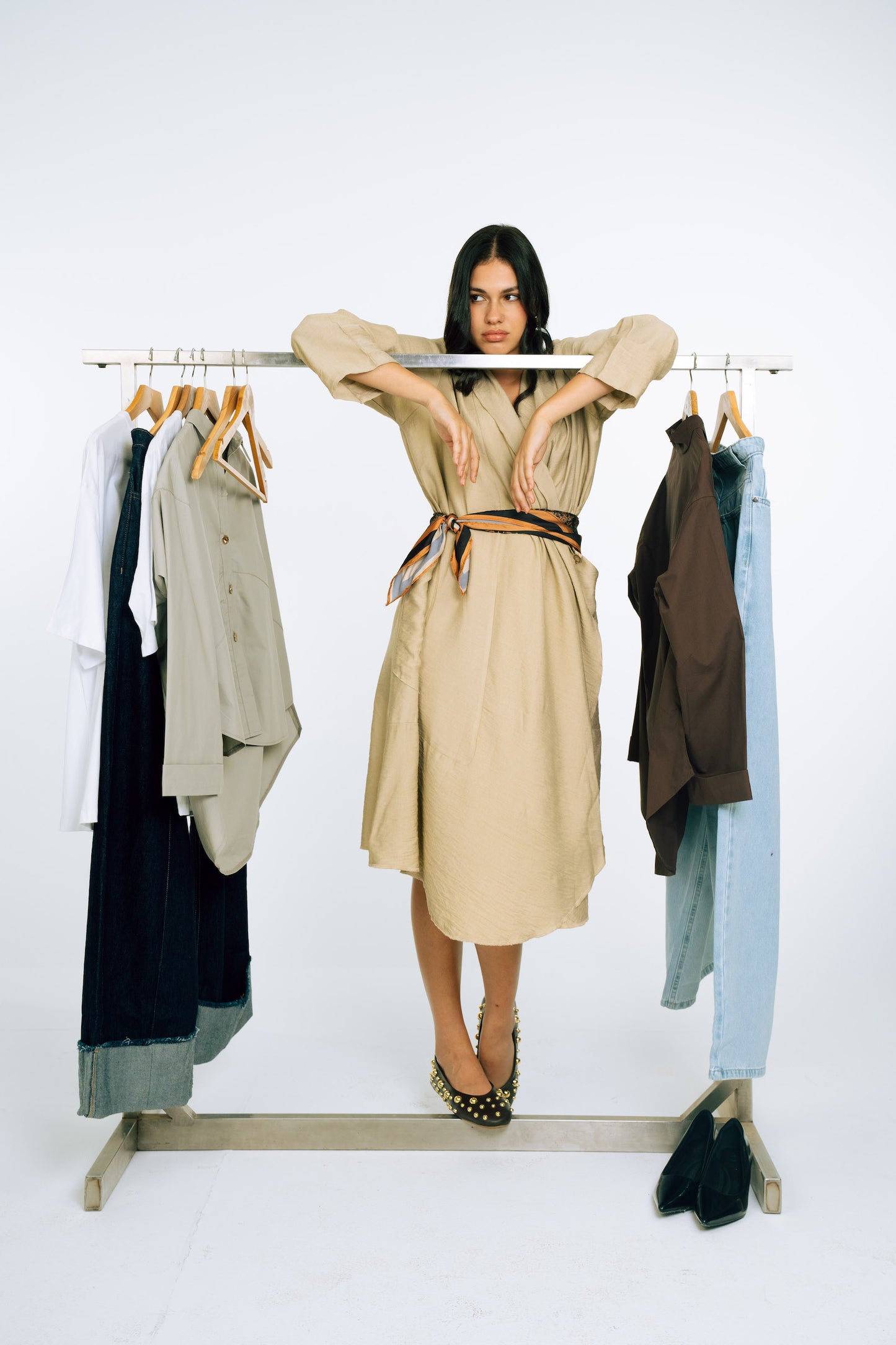 Draped Long Cardigan