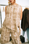Textured Wide Pants