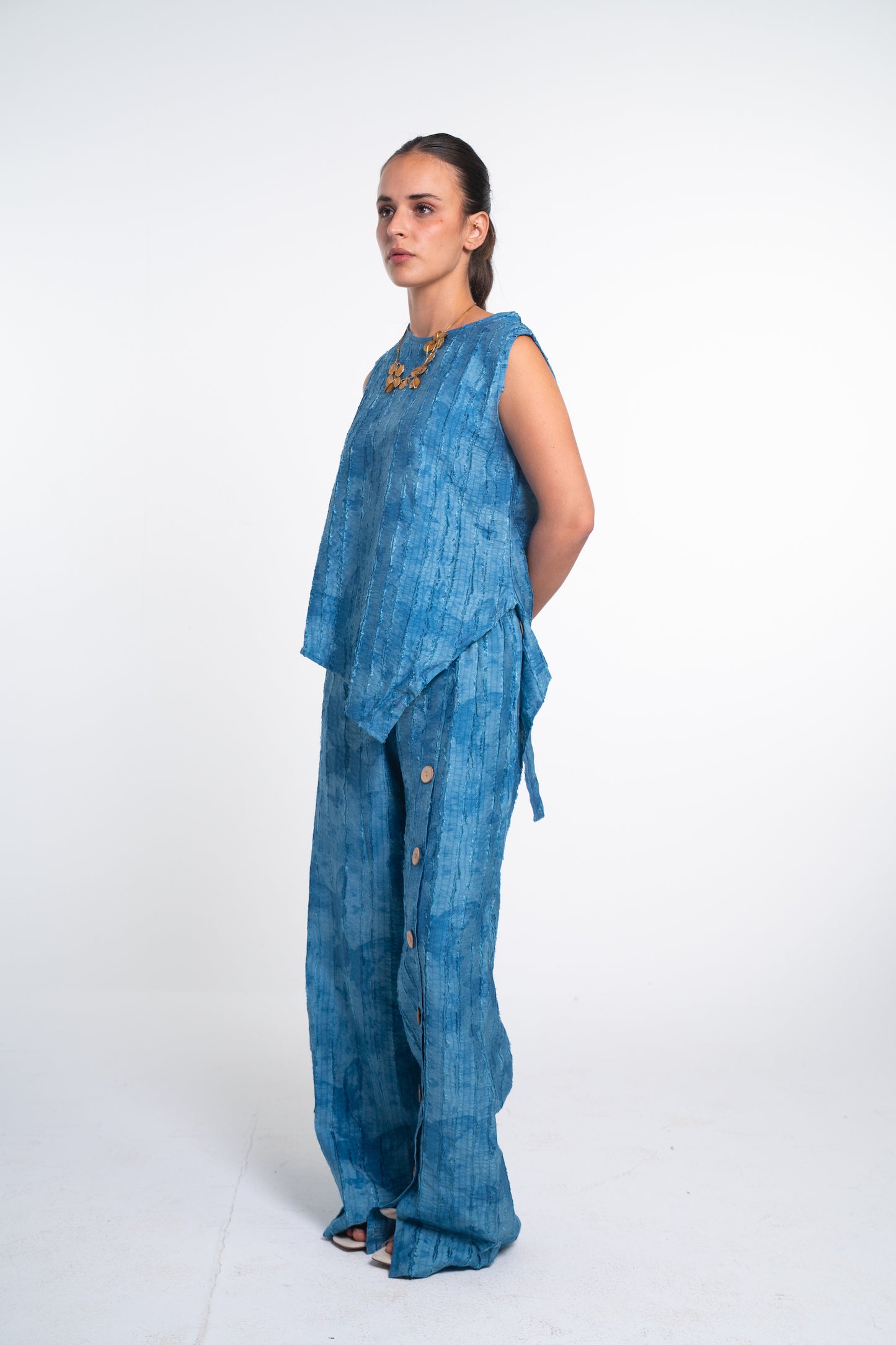 Textured Wide Pants