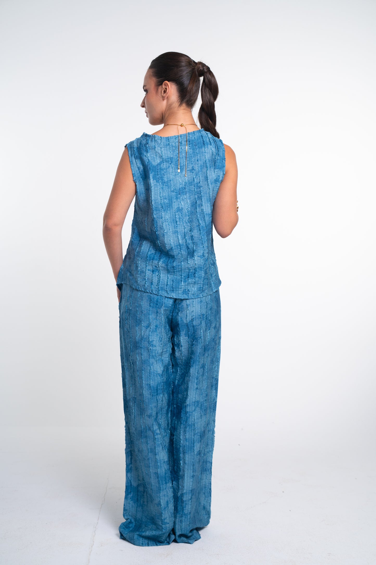 Textured Wide Pants