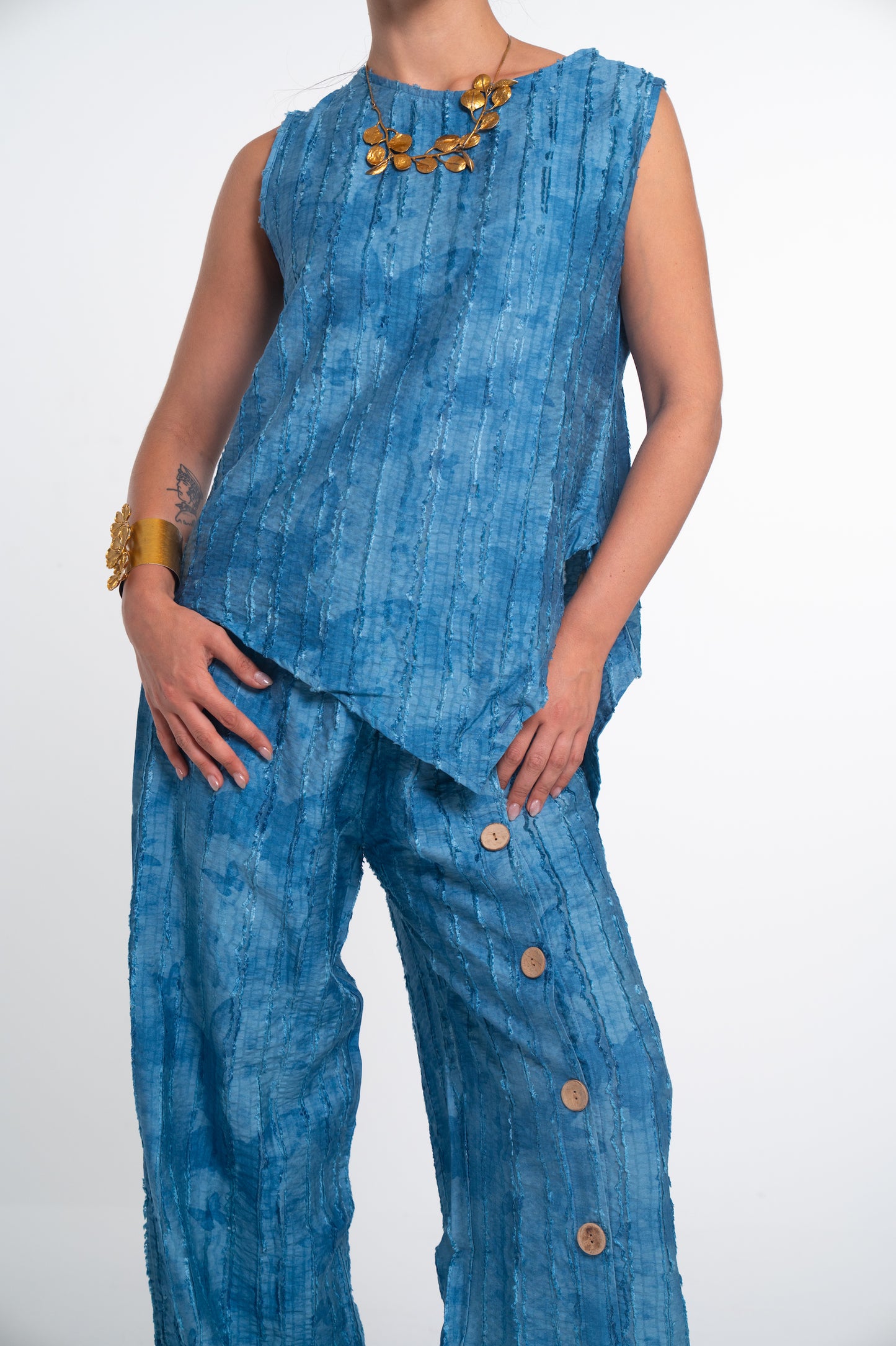 Textured Button Top