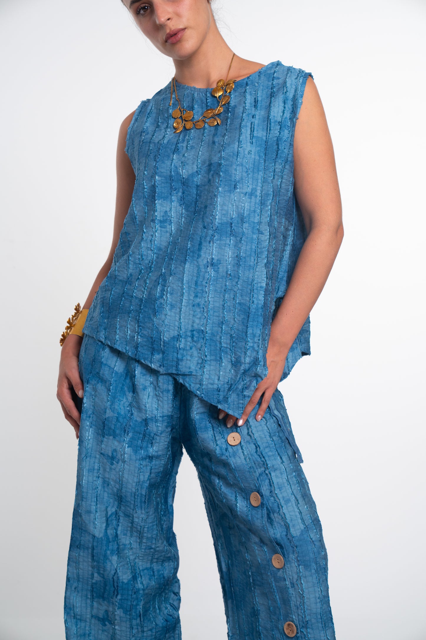 Textured Button Top