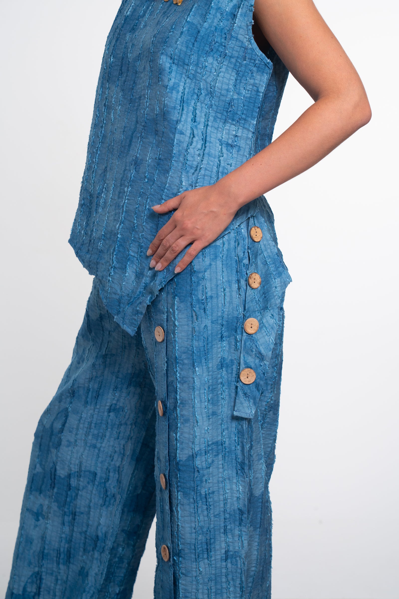 Textured Wide Pants