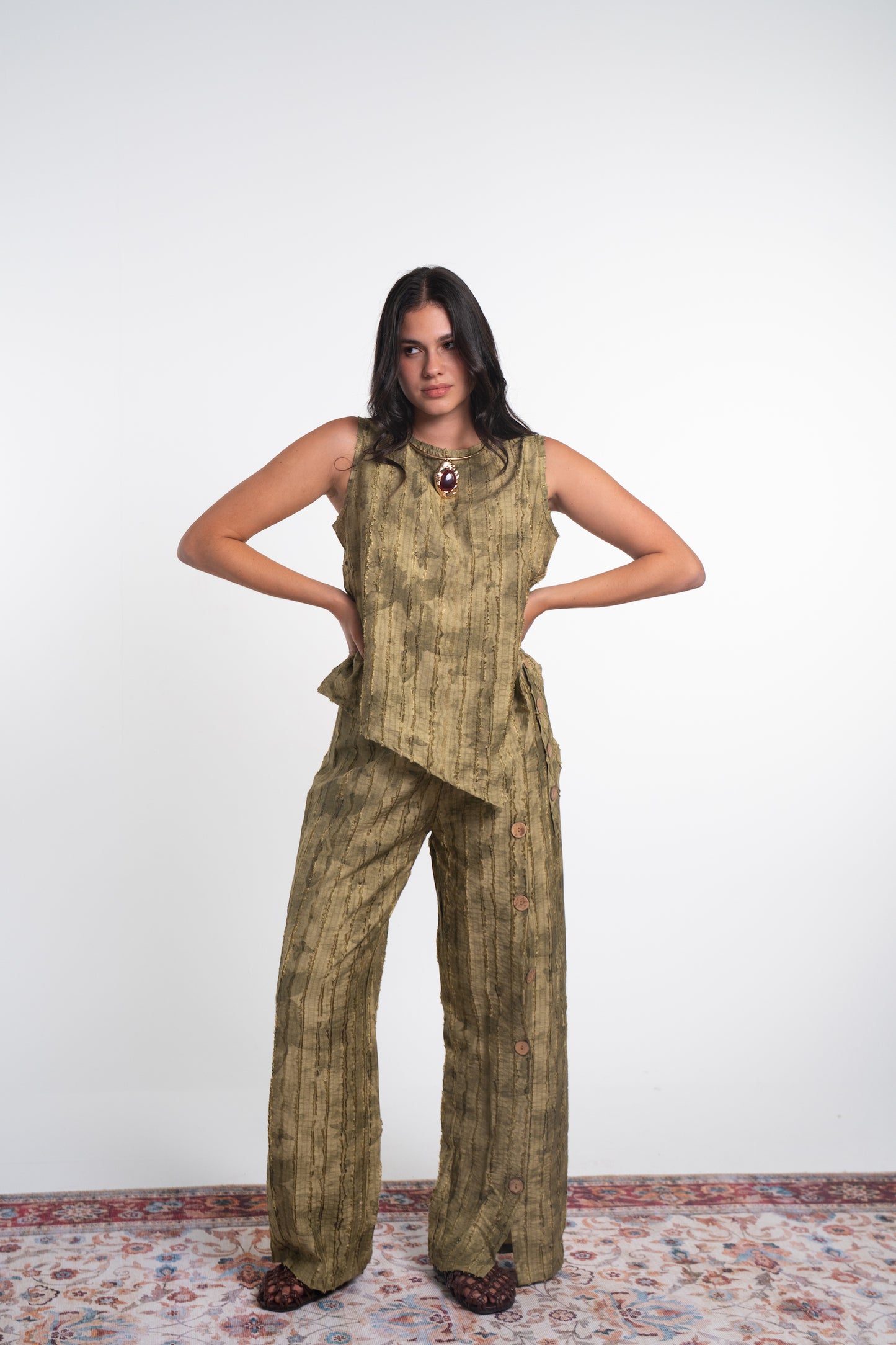 Textured Button Top