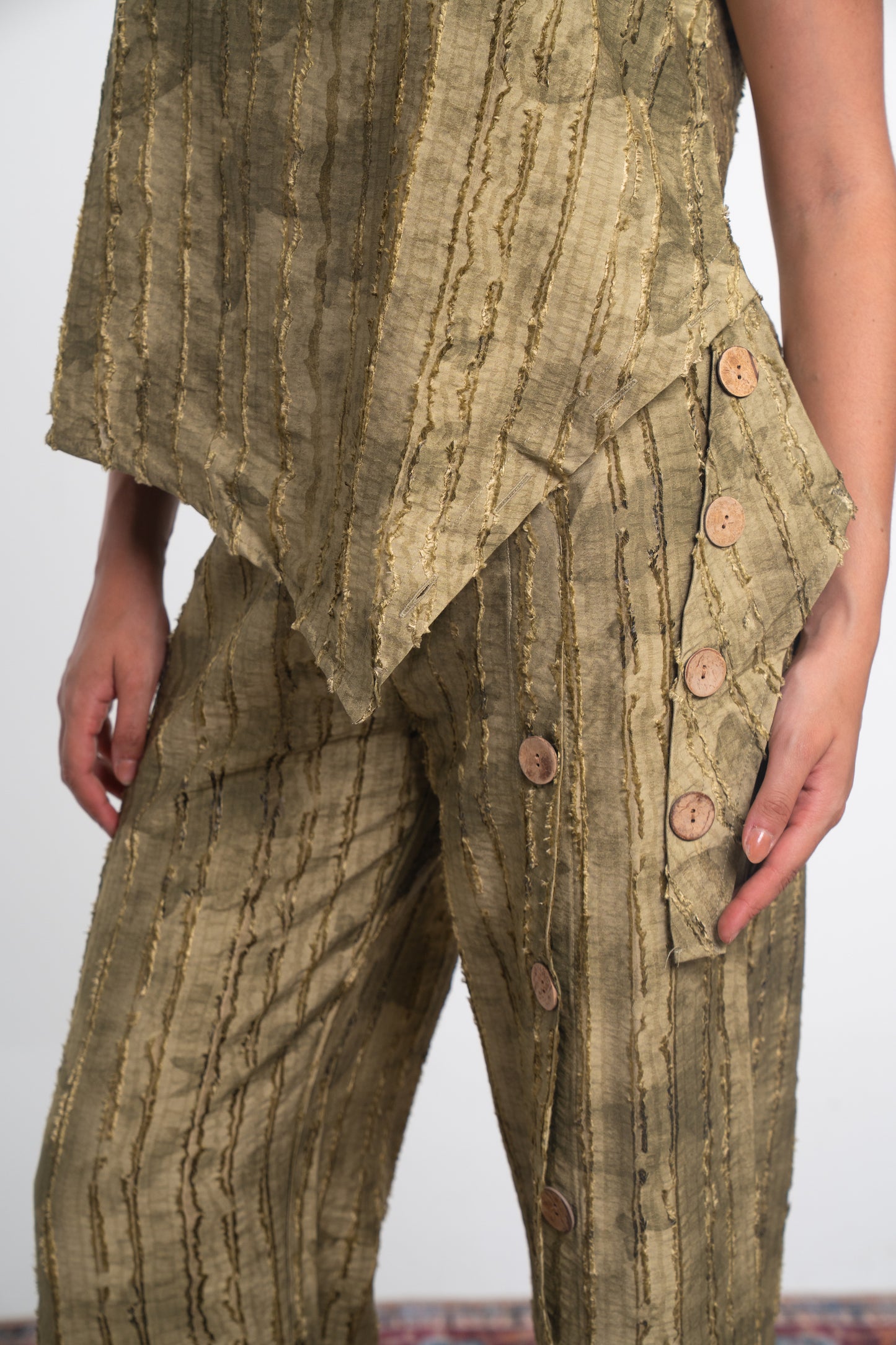 Textured Wide Pants