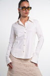 Fitted Cotton Buttoned Long Sleeve Shirt